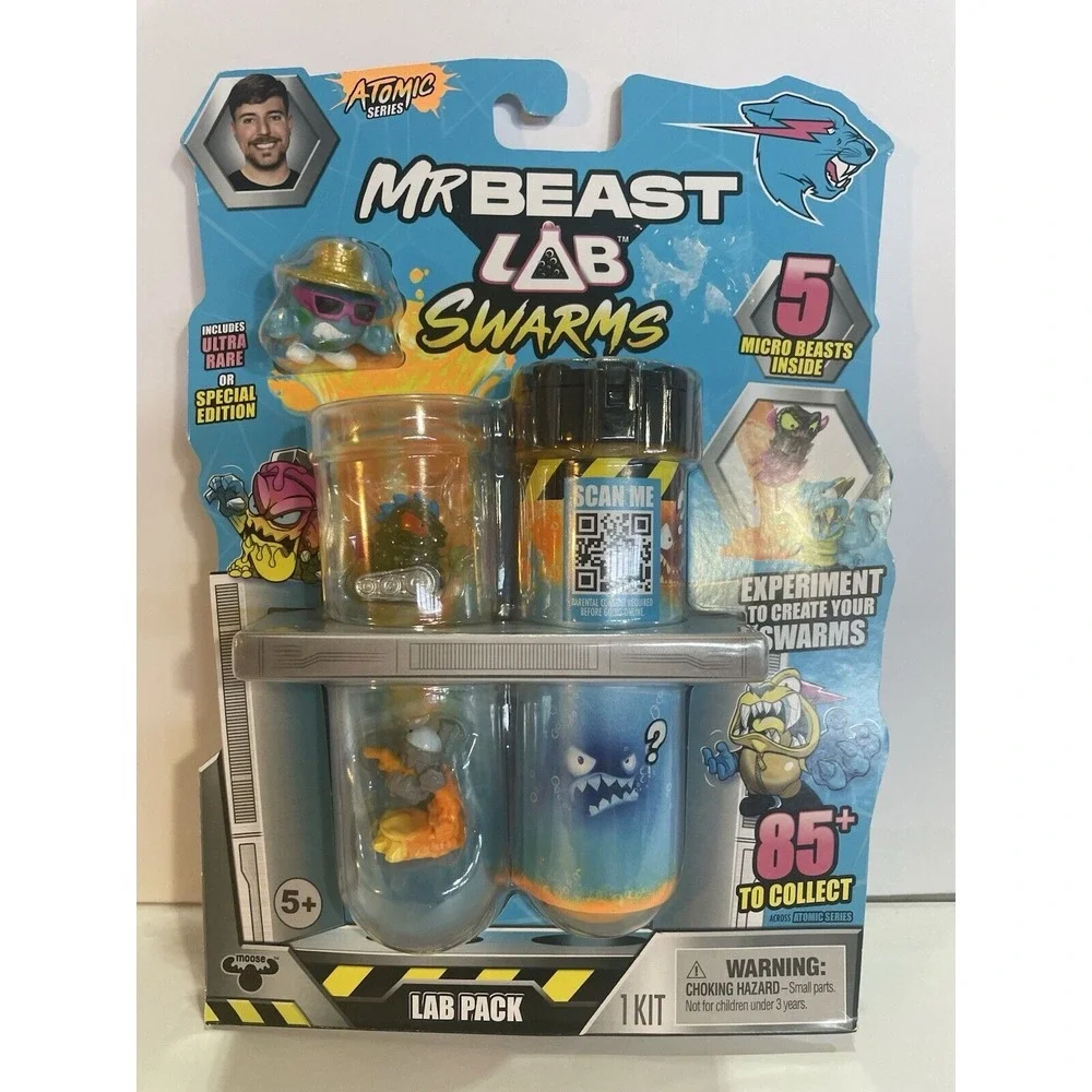 Mr Beast Lab Swarms Atomic Series Lab Pack 1 Kit Collectible Micro Beasts